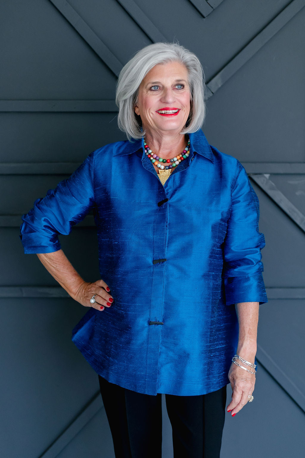 A Line Shirt | Cobalt