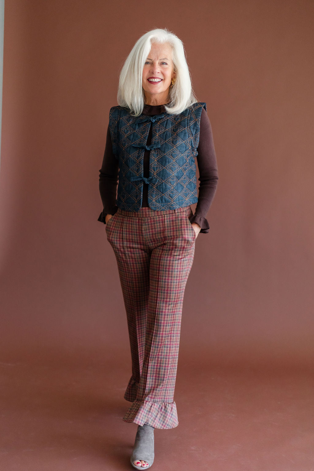 Houndstooth Flare Trouser