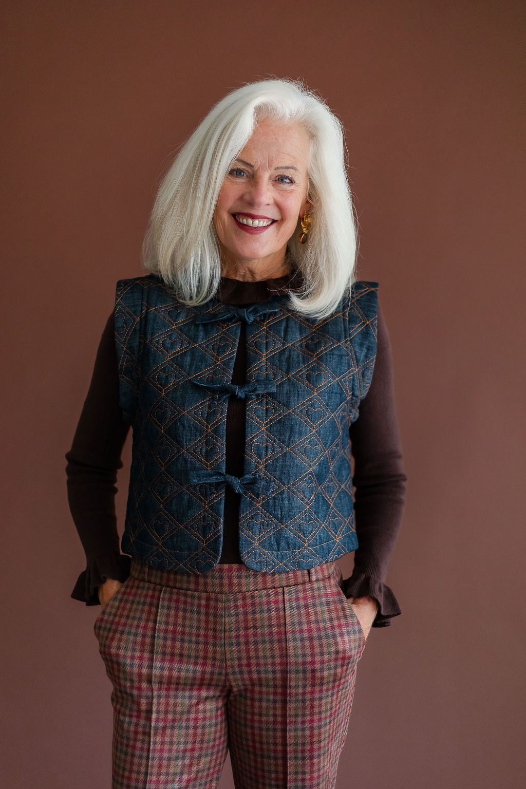 Chocolate Ruffle Sweater