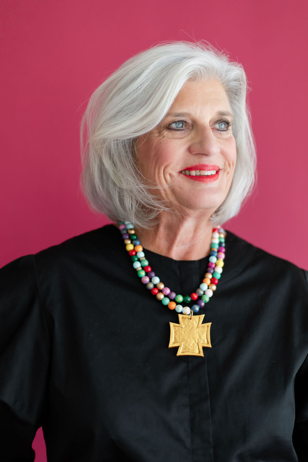 Neal Cross Necklace | Multi