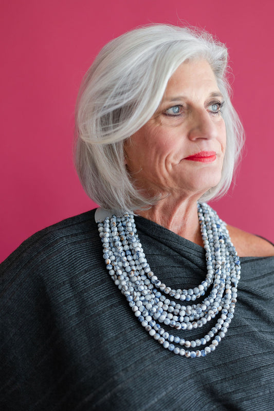 Multi Layered Necklace | Blue