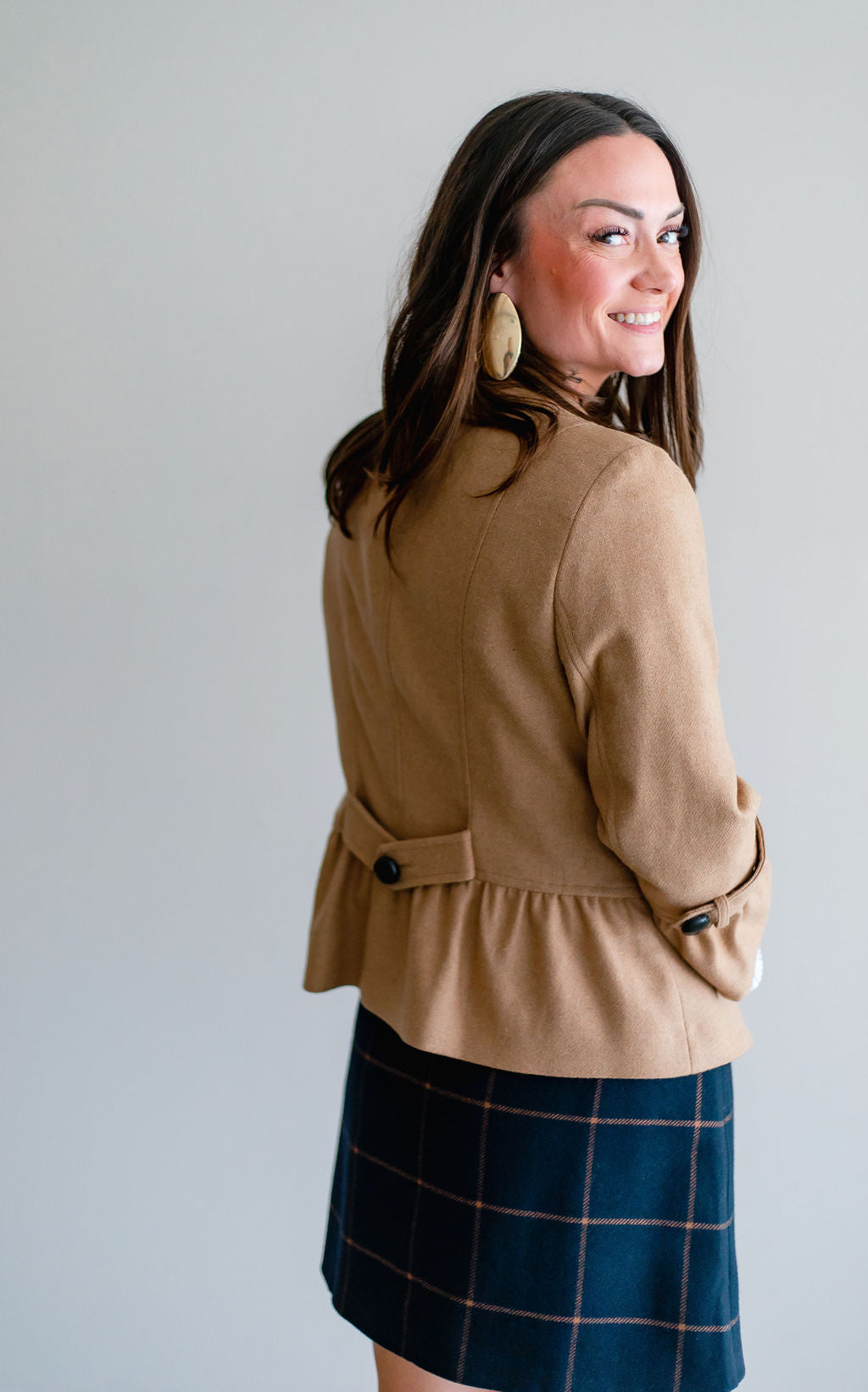 Tweed Ruffle Sleeve Jacket