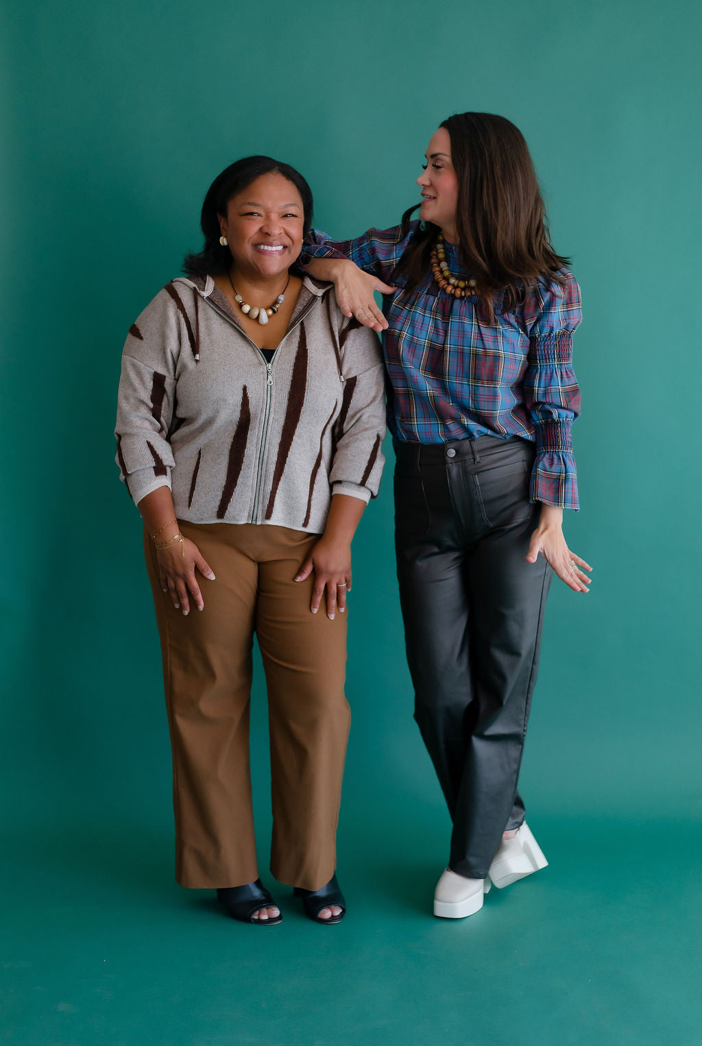 Chocolate Waxed Stretch Straight-Leg Pants