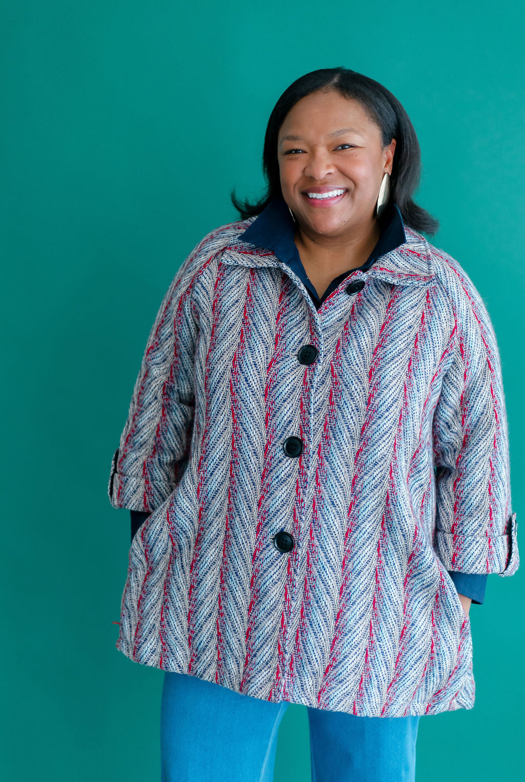 Chevron Tweed Jacket