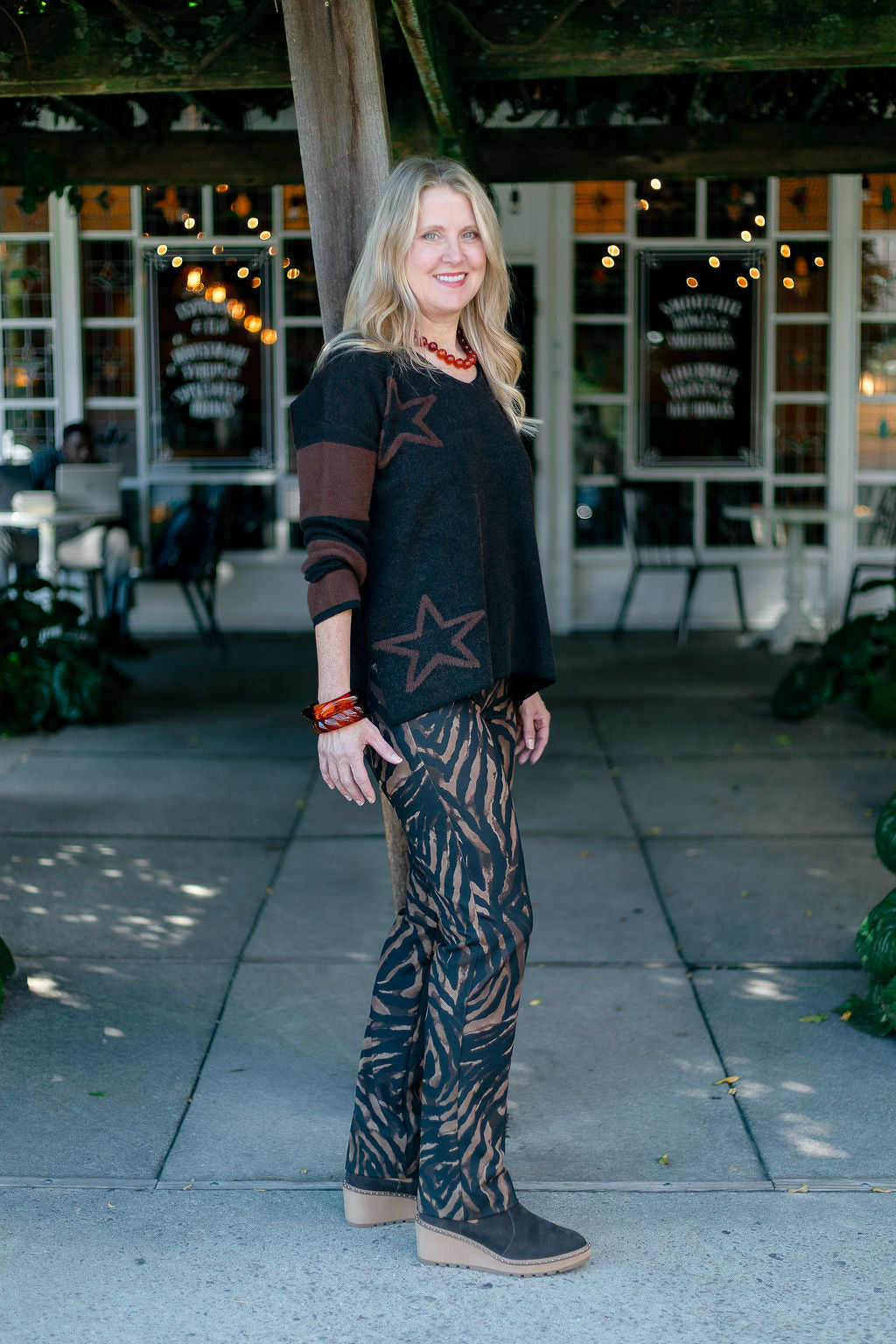 V-Neck Stars Sweater