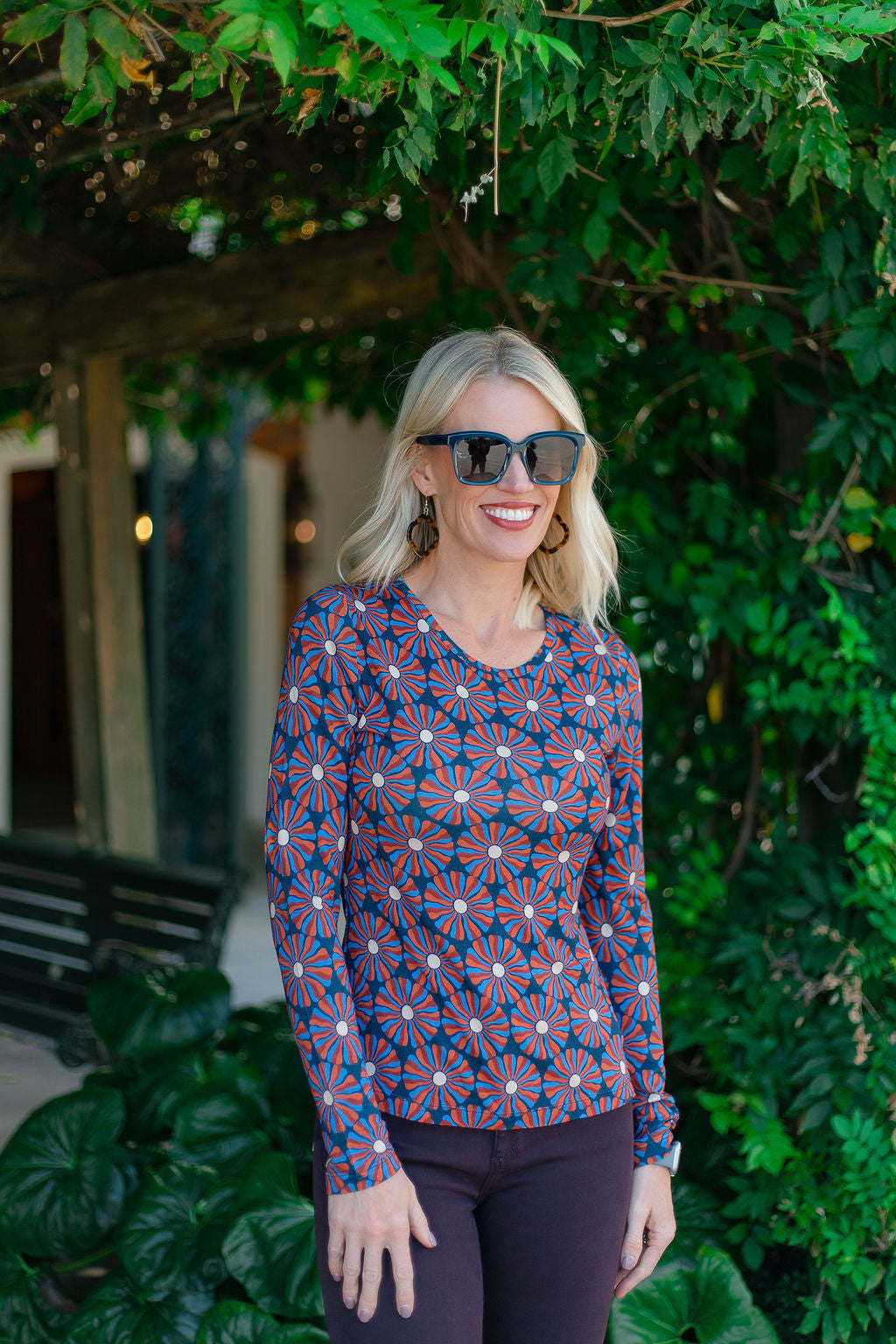 Navy Floral Shirt