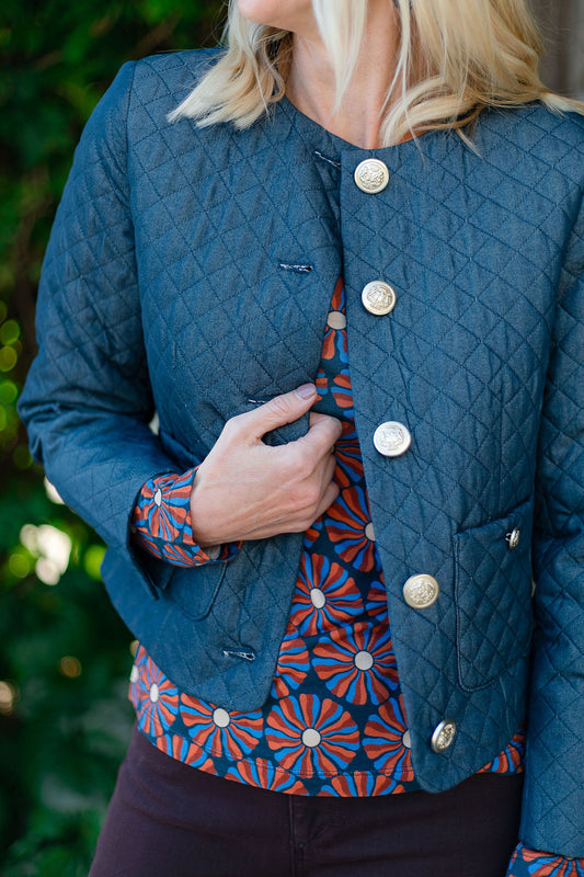 Quilted Denim Jacket
