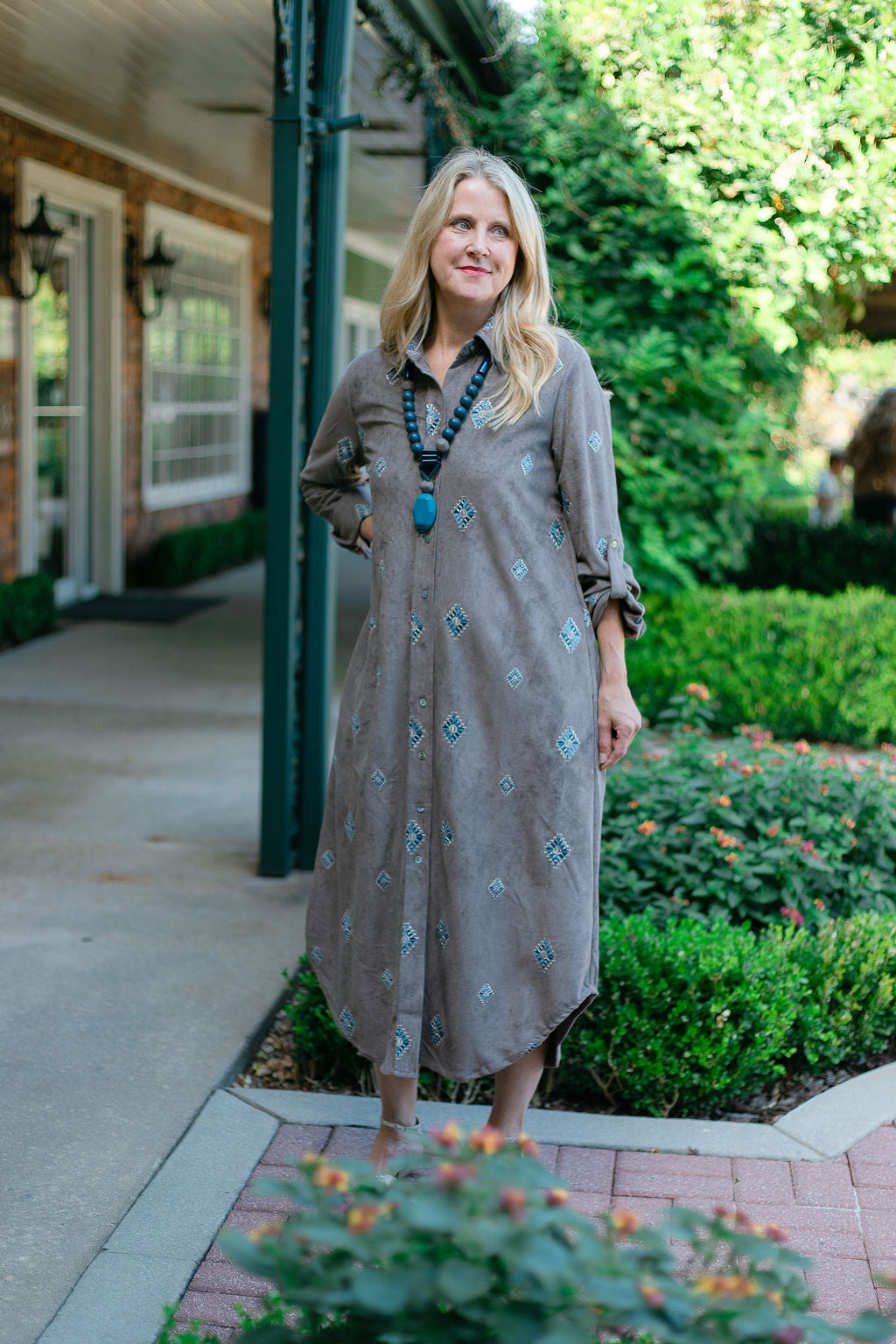 Grey Suede Dress