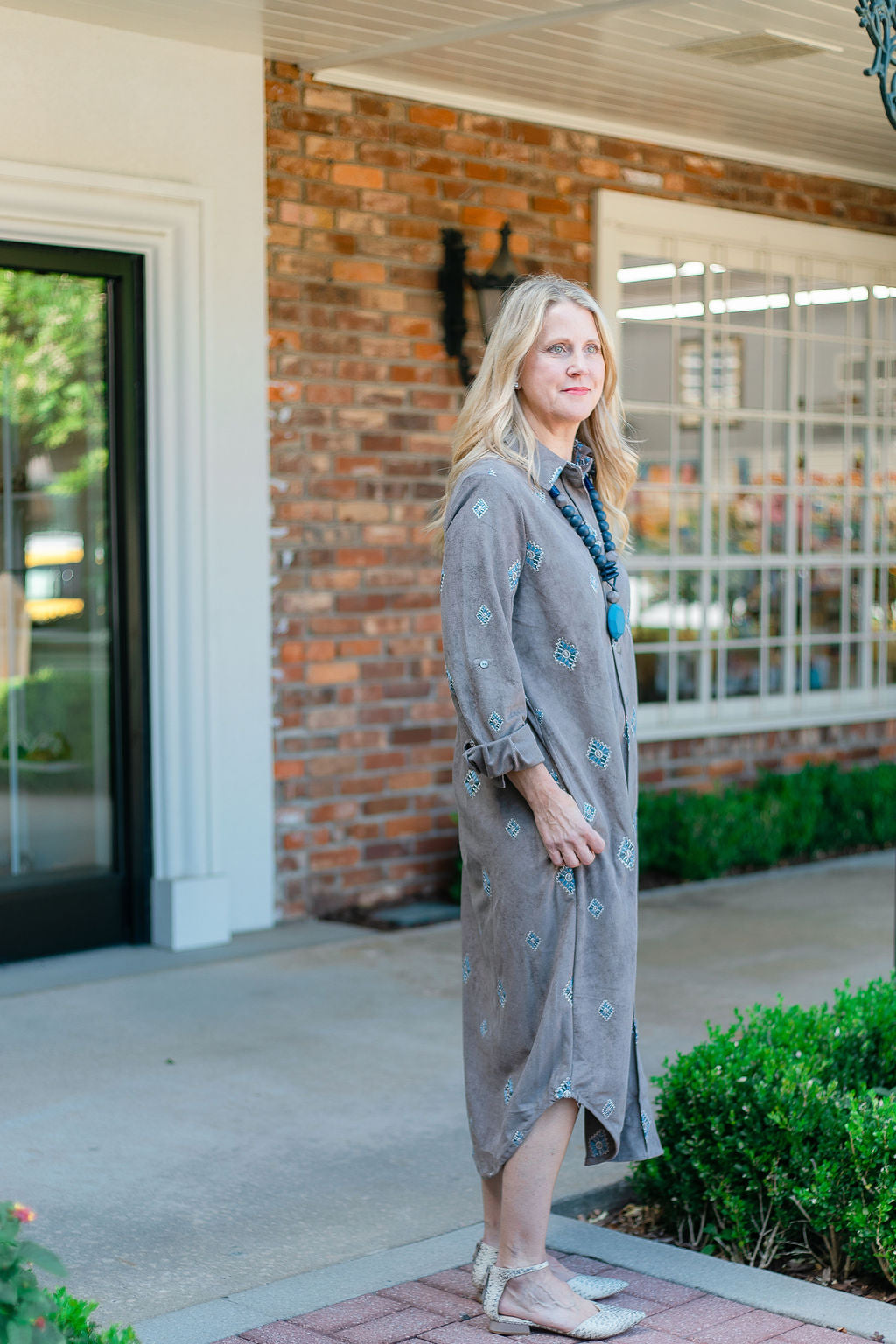 Grey Suede Dress
