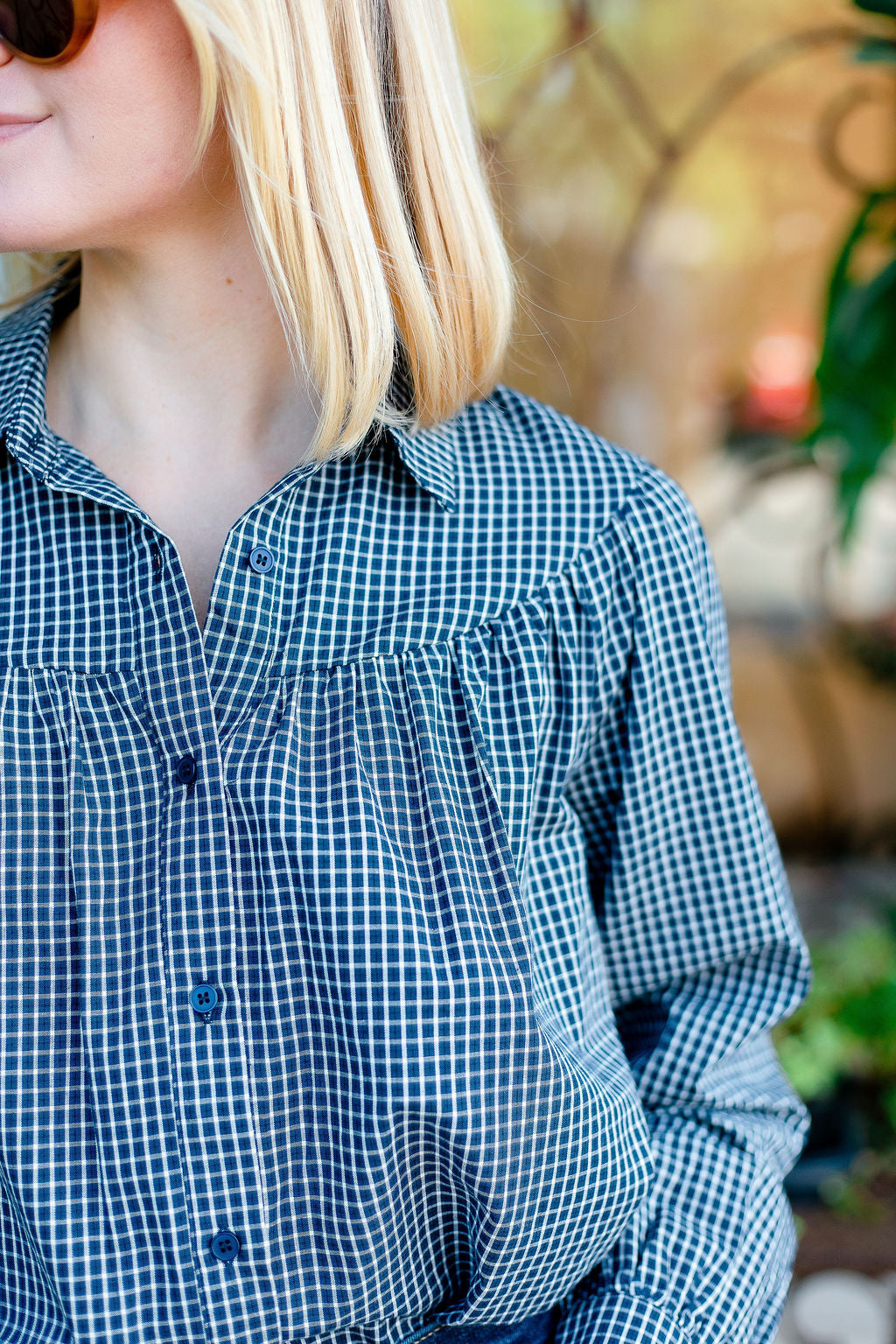 Navy Check Shirt