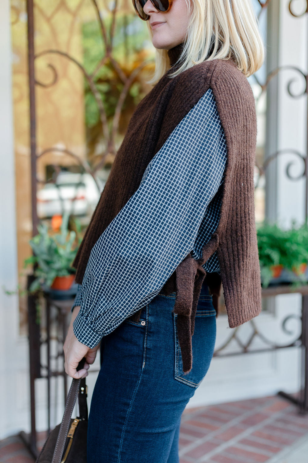 Sweater Vest | Brown