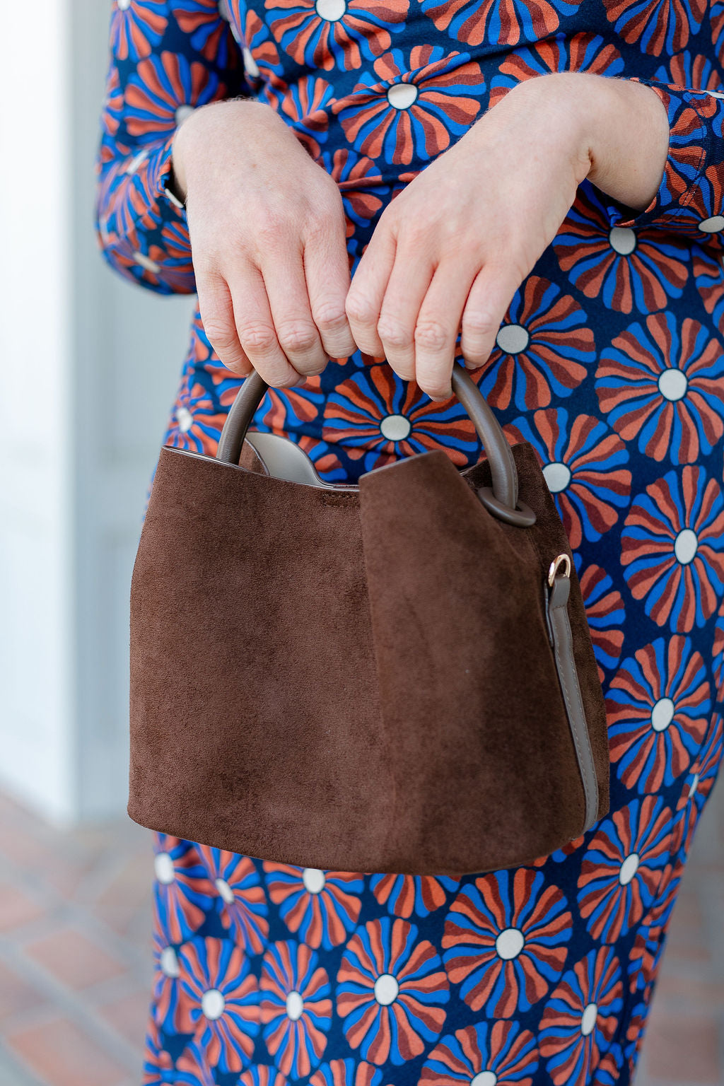 Suede Lucia Bag | Chocolate