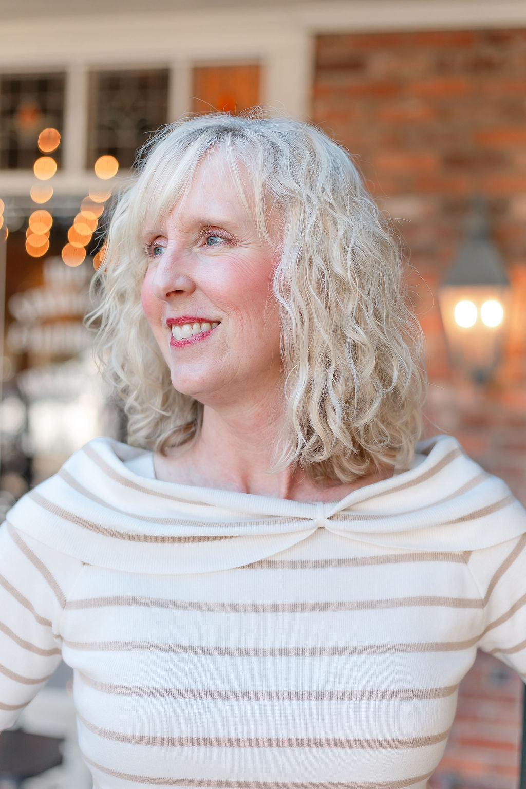 Boatneck Striped Sweater