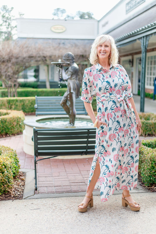 Stevie Dress | Pink Blue