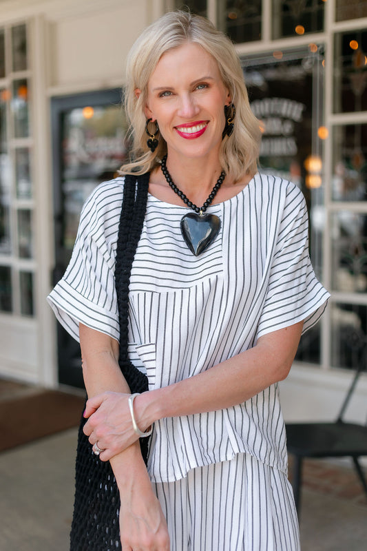 Stripe Top | Blk/Wht