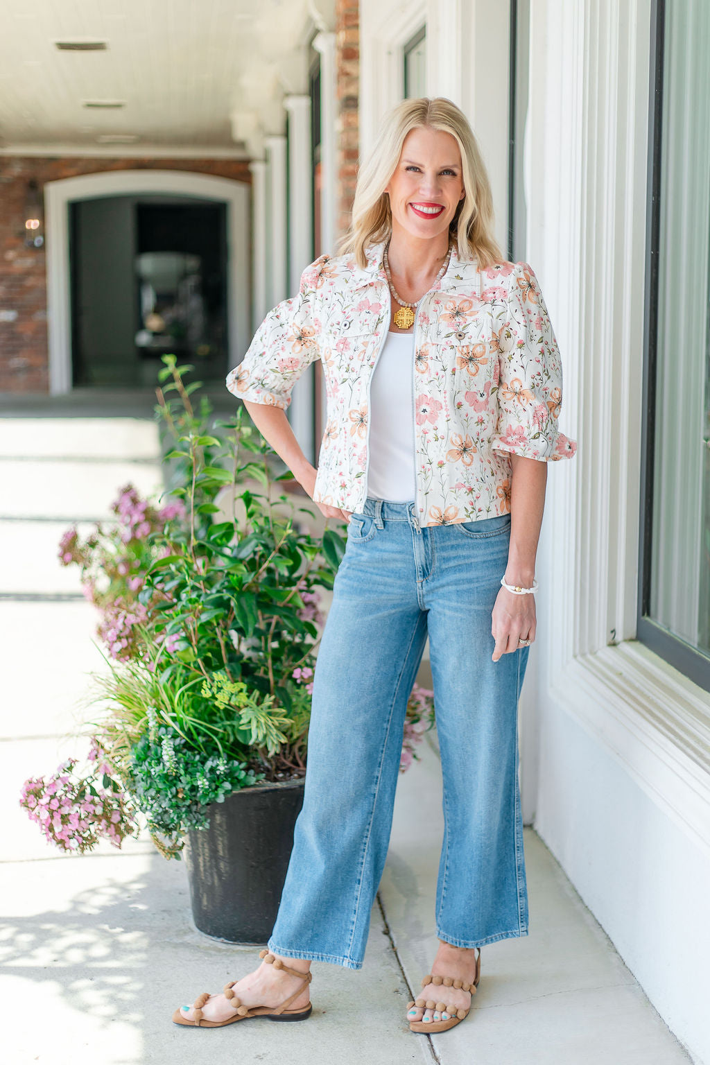 Floral Eyelet Jacket