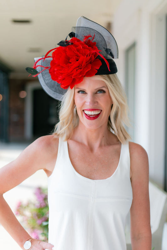 Red Poppy Fascinator