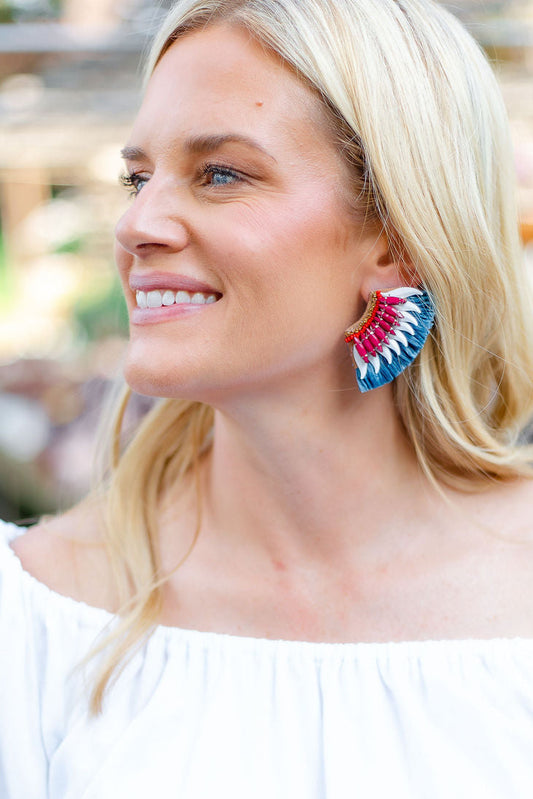 Patriotic Wing Earring