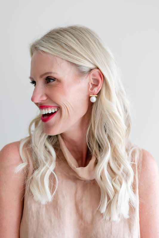 Pearl Studs | Gold