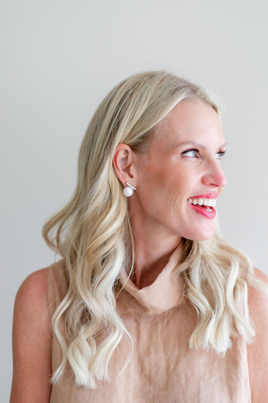 Pearl Studs | Silver