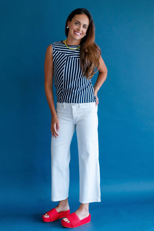 Pippa Refined Wide Leg | White
