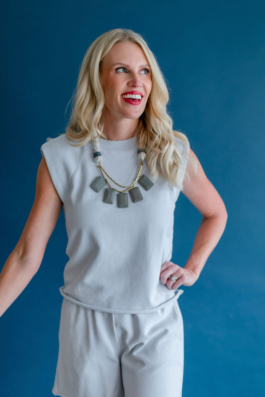 Raglan Muscle Tank | Faded Lavender