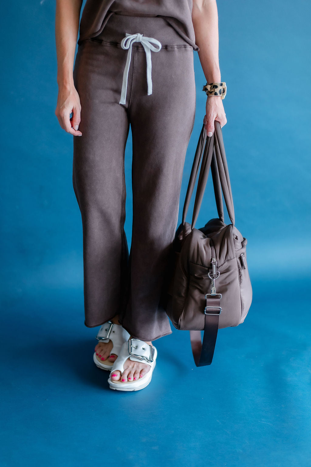 Crop Flare Pant | Faded Umber