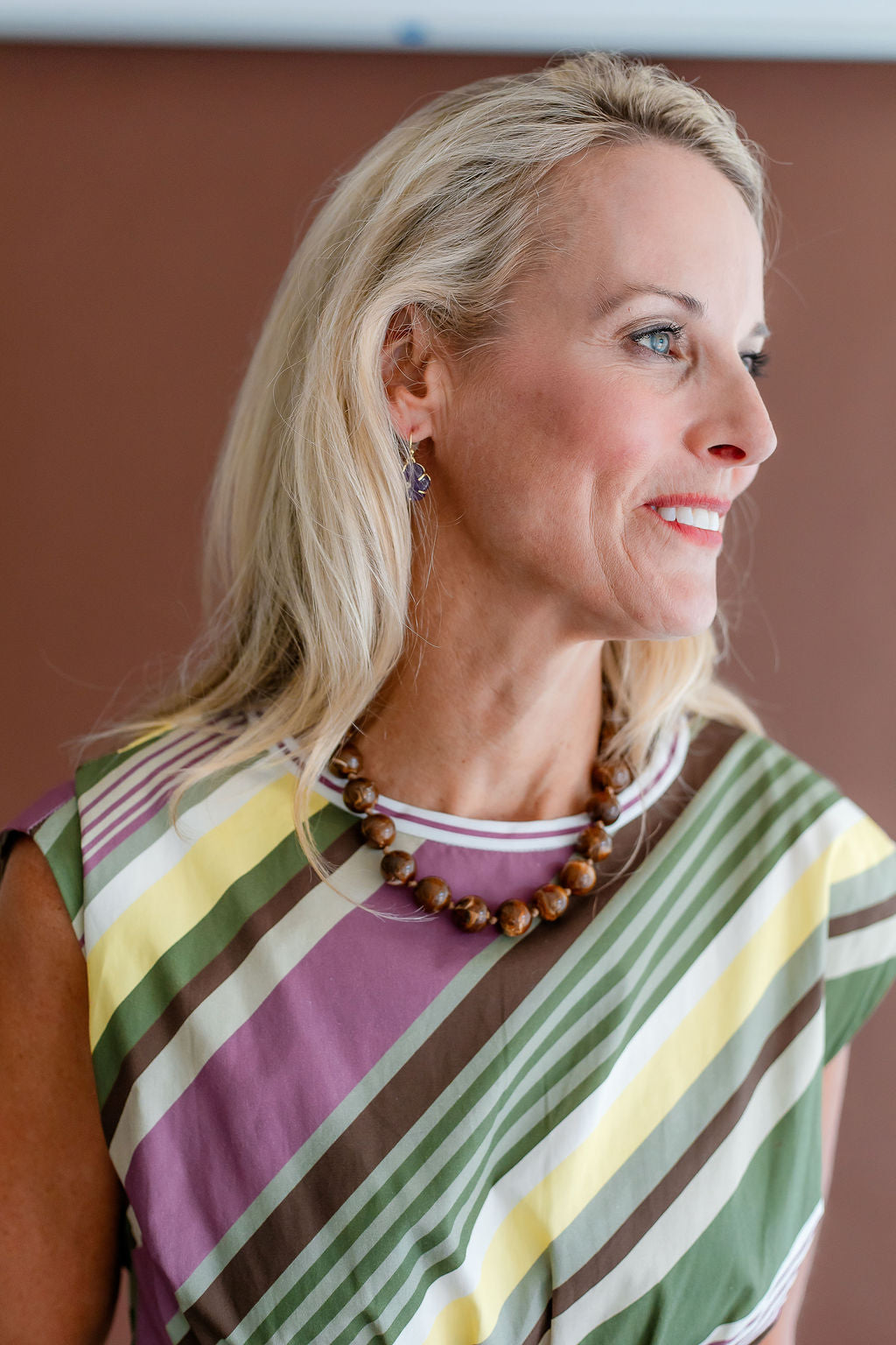 Mabry Beaded Necklace | Brown