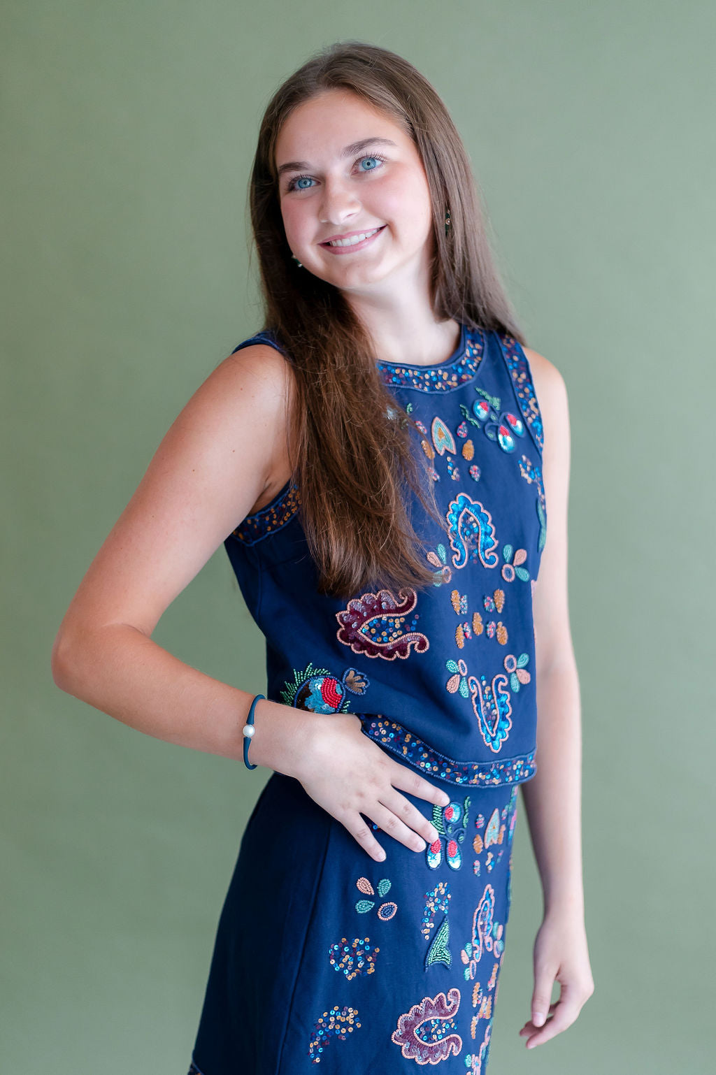 Beaded Sequin Tank Top