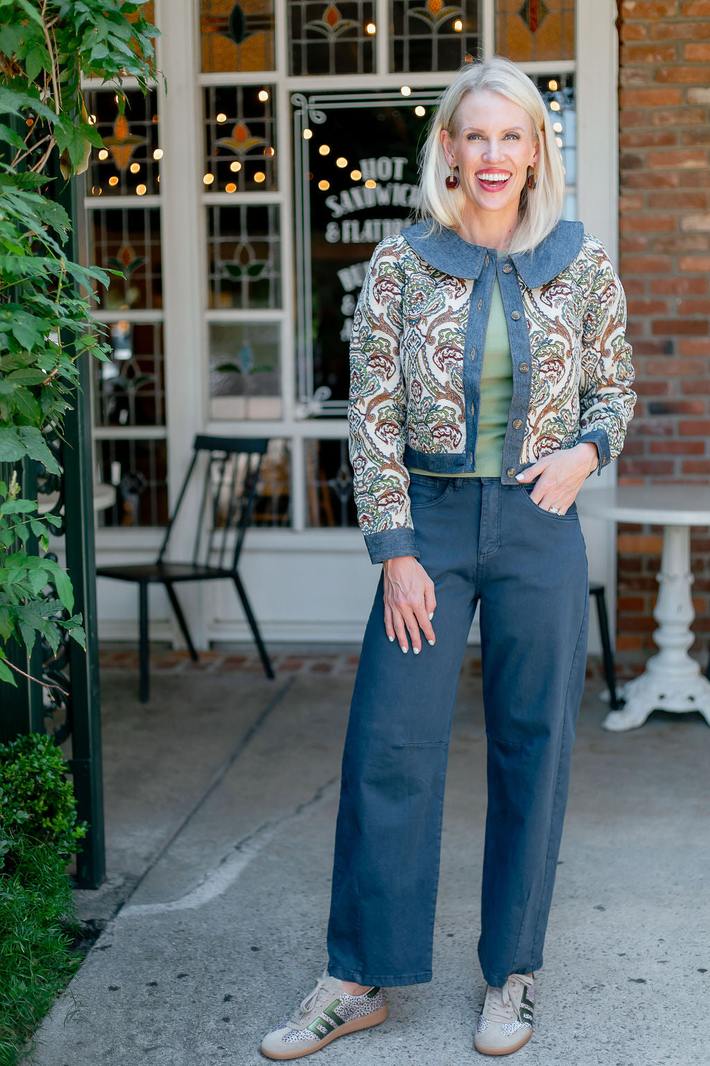 High Waist Barrel | Navy