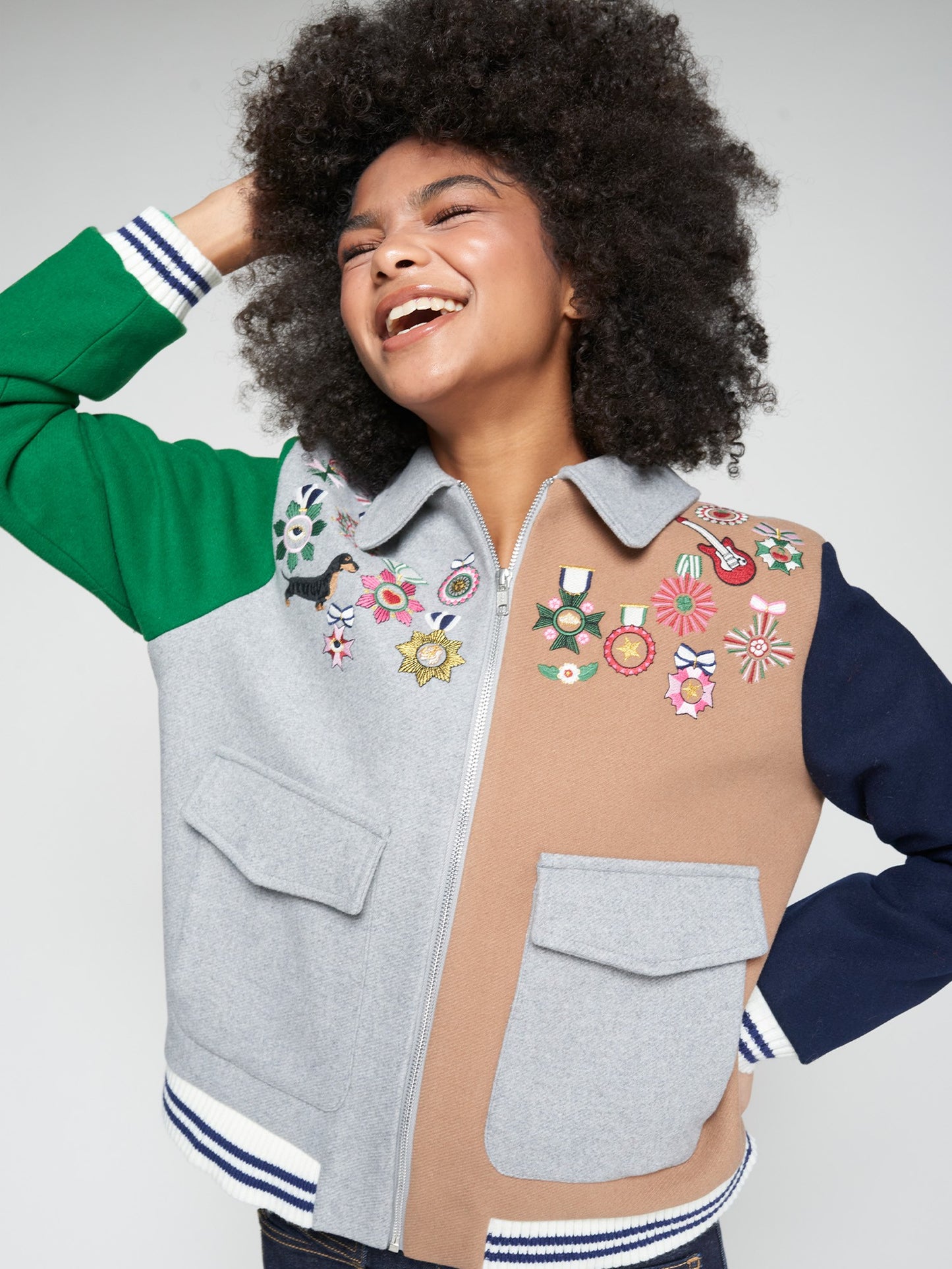 Embroidered Bomber Jacket