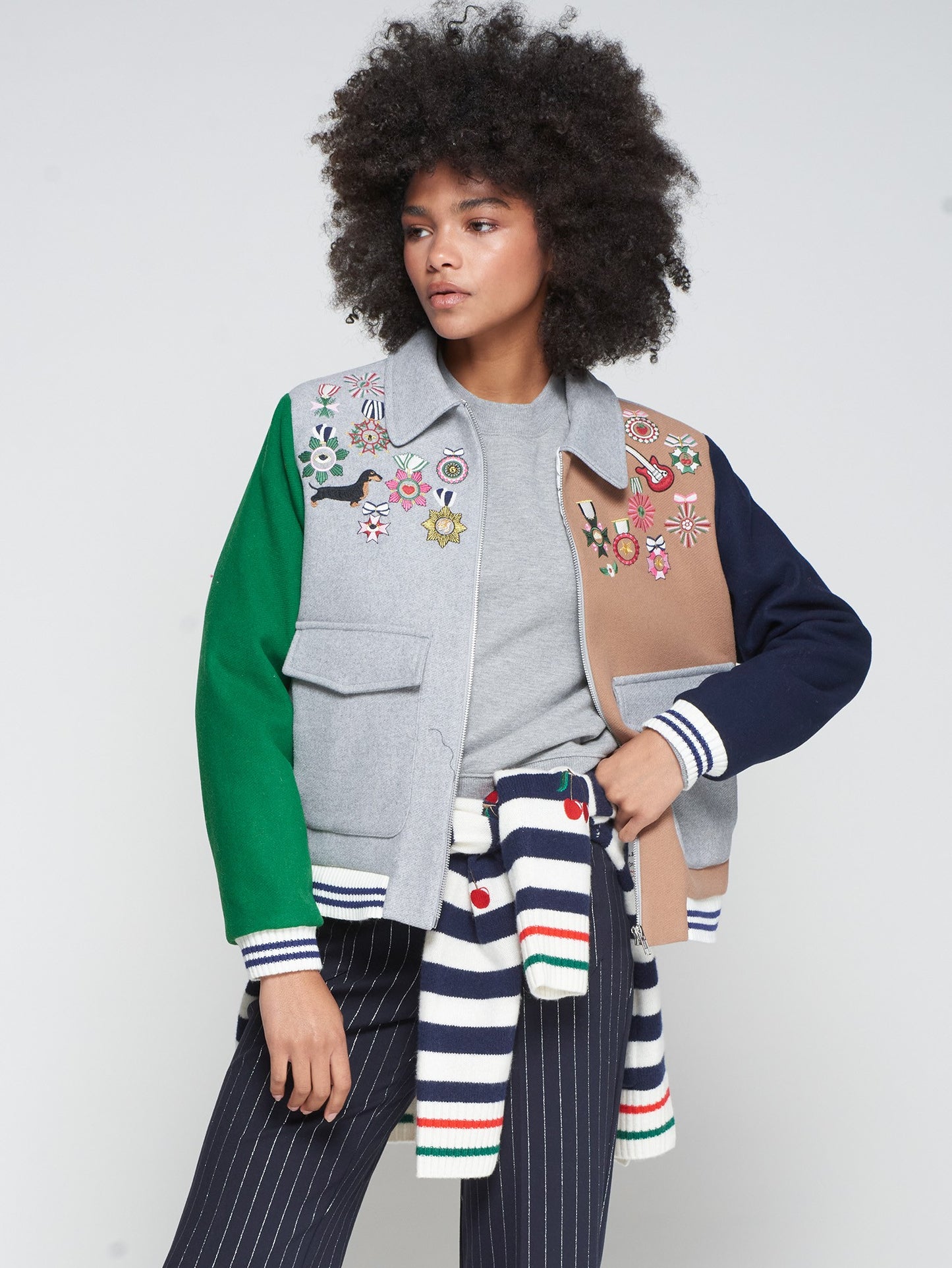 Embroidered Bomber Jacket