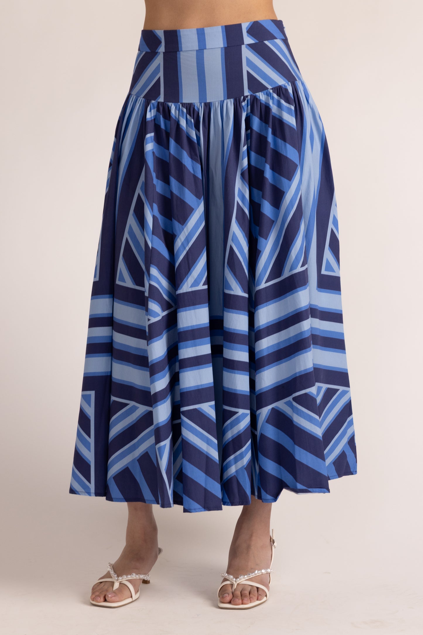 Edith Skirt | Blue Geo