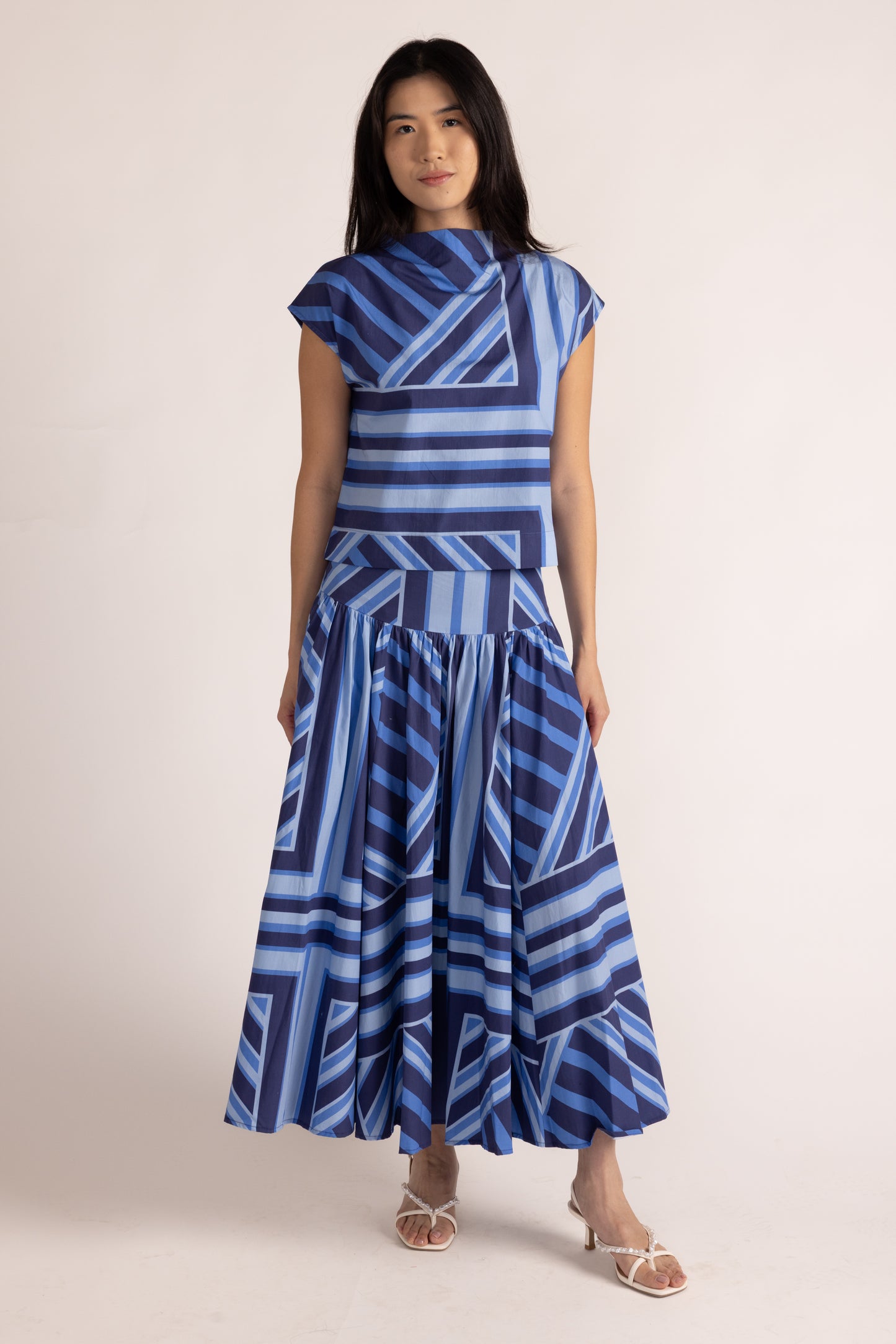 Edith Skirt | Blue Geo