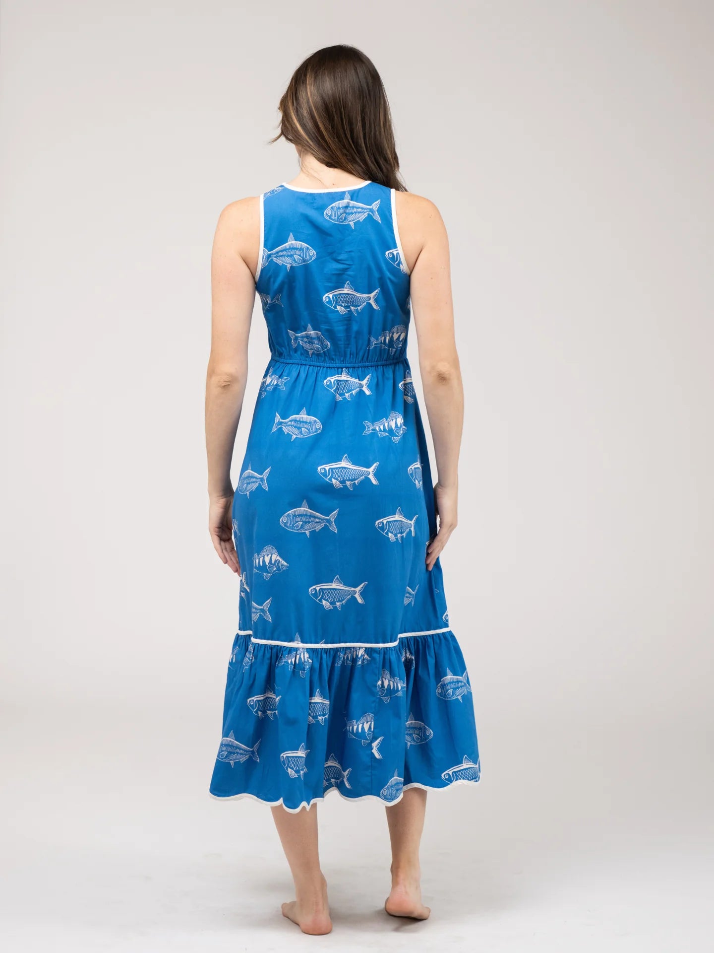 Linda Dress | Blue Fish