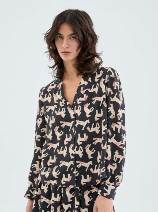 Poplin Horse Shirt