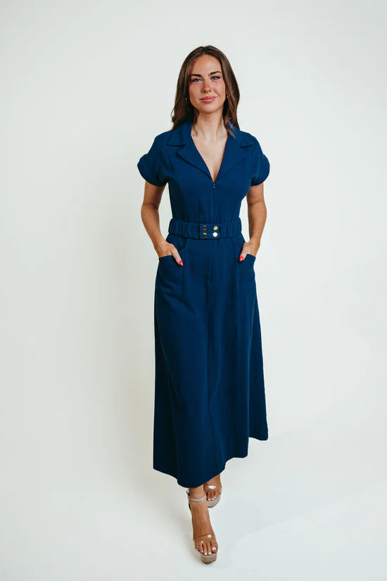 Aly Dress | Navy