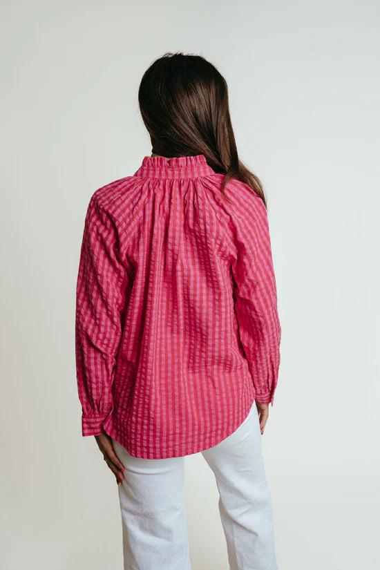 Perry Top | Pink/Red Check