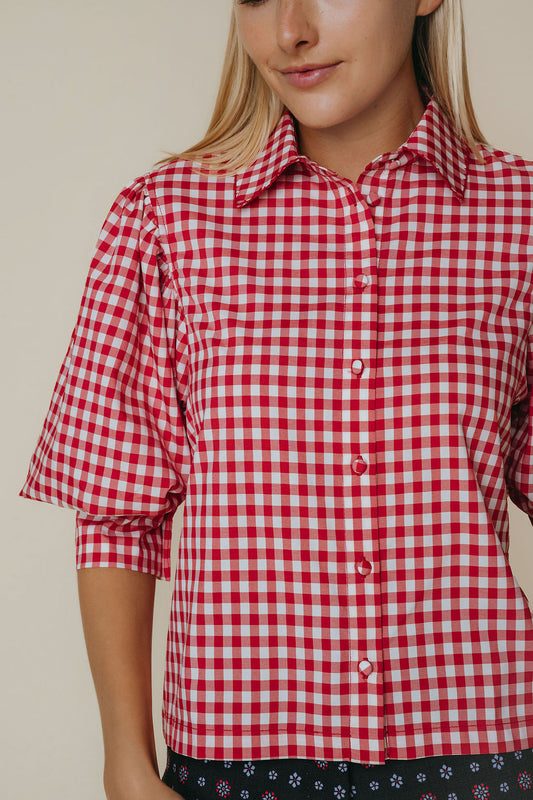 Strahley Top | Red Check