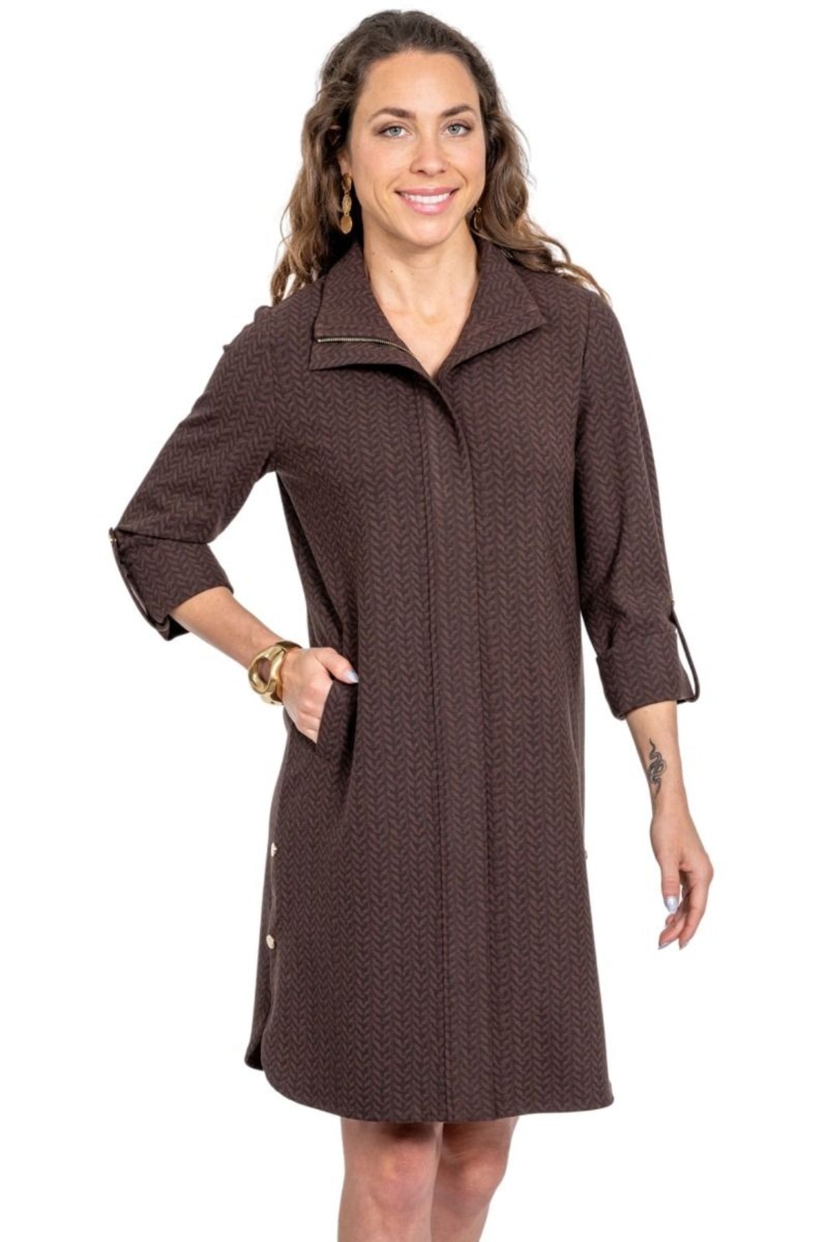 Milo Dress | Herringbone