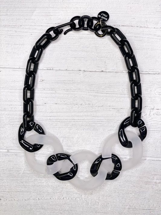 Black + Ice Link Necklace