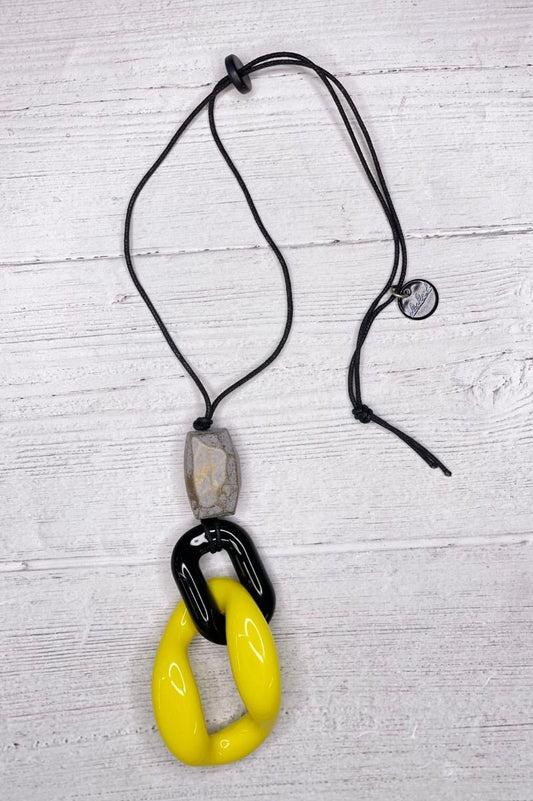 Link Drop Necklace | Yellow