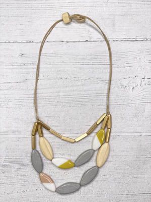 Yellow & Grey Necklace