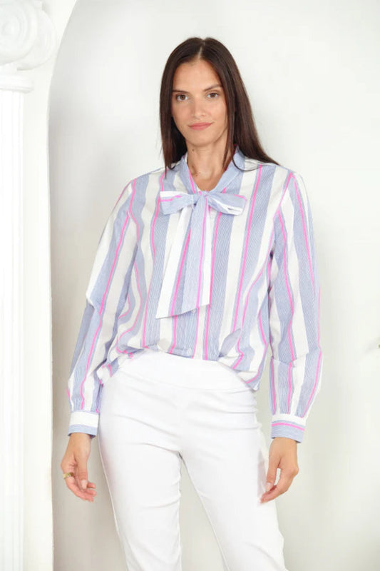 Bow Stripe Blouse