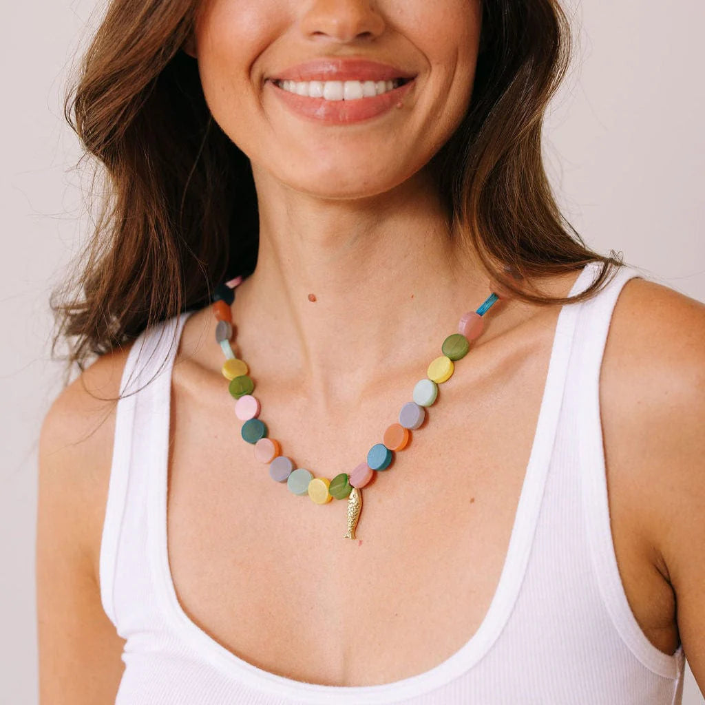 Rainbow Confetti Necklace