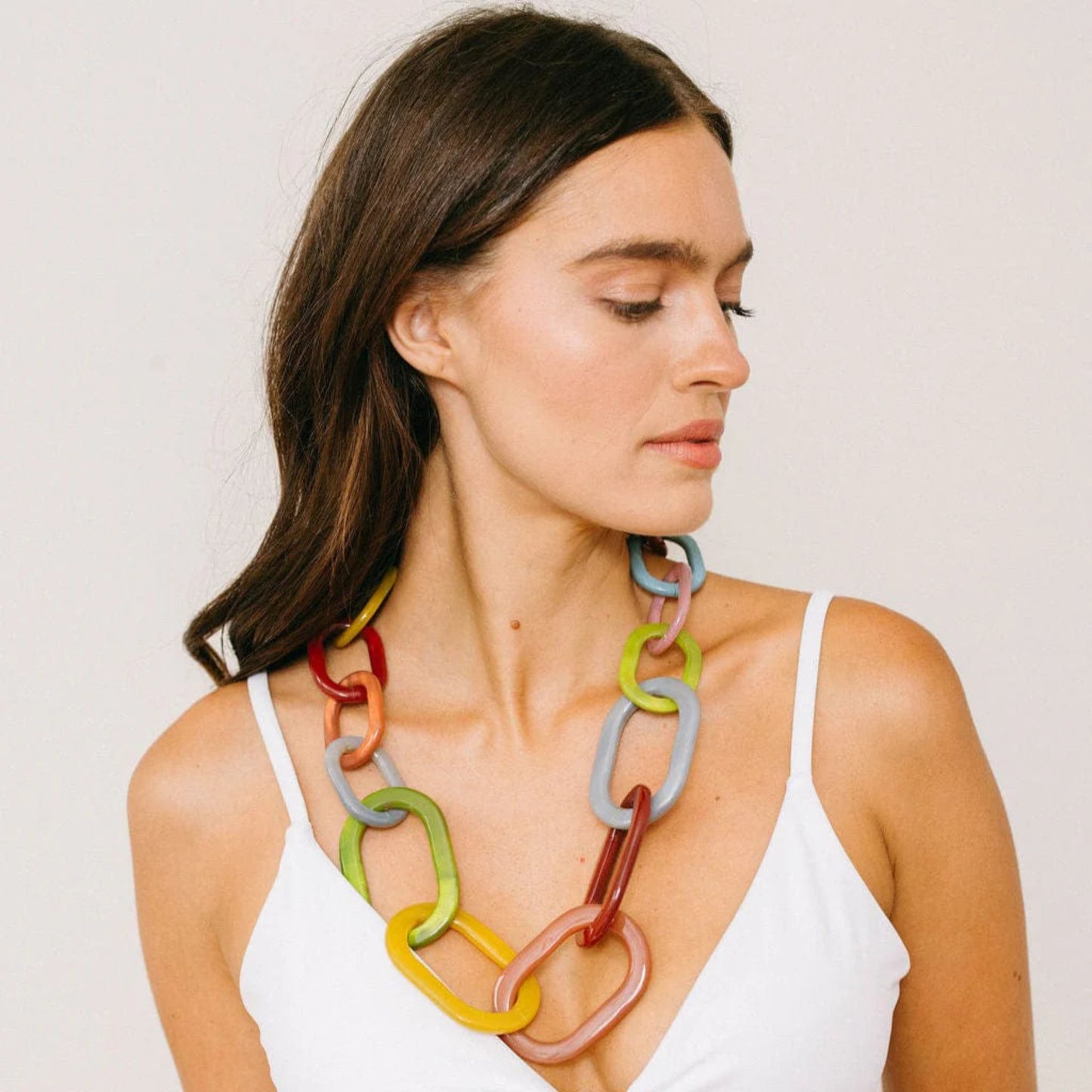Rainbow Link Necklace