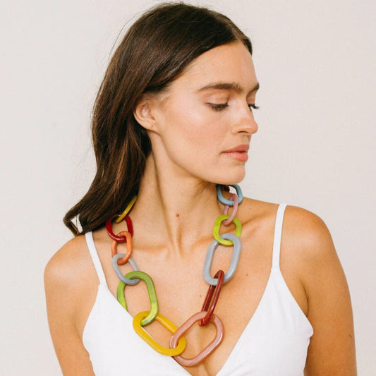 Rainbow Link Necklace