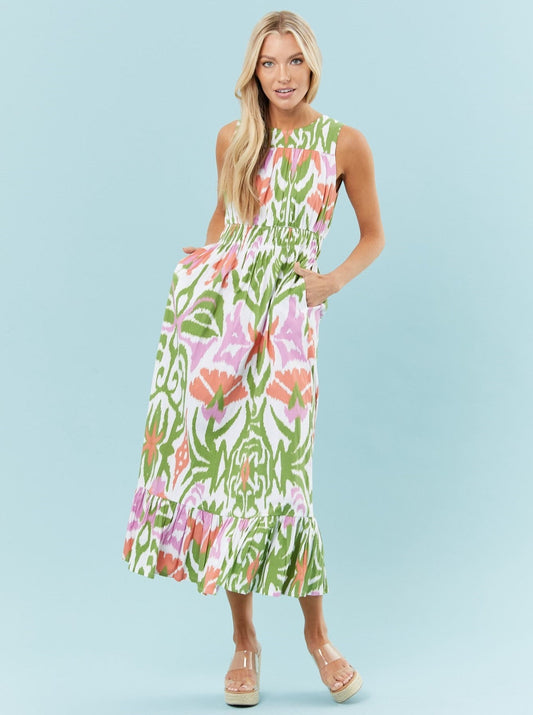 Tulip Ikat Cassie Dress