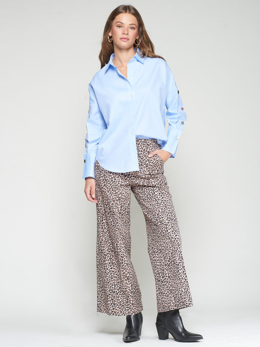 Wide Leg Leopard Pant