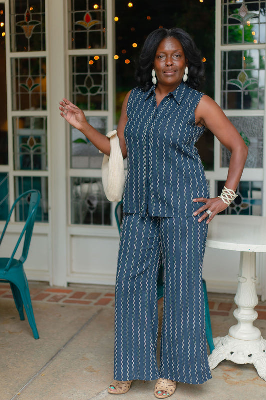 Navy Full Leg Pant